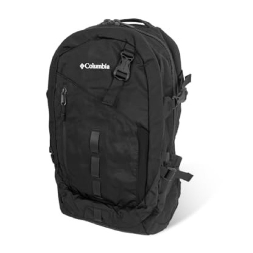 Columbia Black Backpack with Adjustable Straps and Mesh Pockets